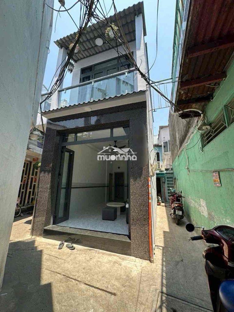 Nhà xây mới có p ngủ tầng trệt tặng full nội thất cầu chữ y p8 q8 - 2