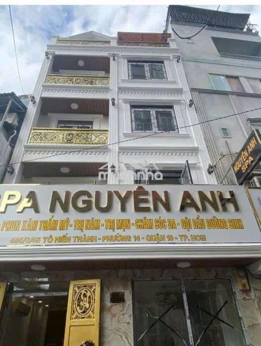 Hxh tô hiến thành, q10 - ngang 6x10m, trệt 4 lầu (4pn 5wc) - giá 33tr