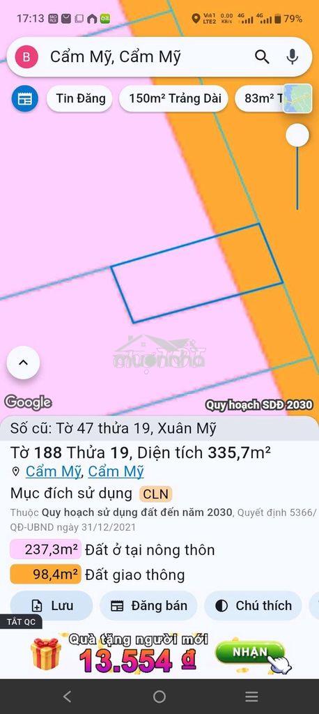 Bán đất mặt tiền quốc lộ 56