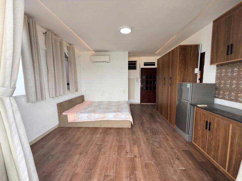 Cho thuê căn hộ 1pn tách bếp ban công nội thất gỗ (gần đại học văn lang) | đặng thùy trâm, bình thạnh  - Ảnh 2