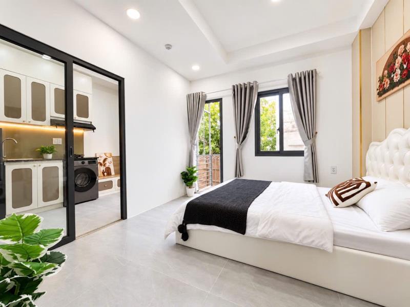 Cho thuê căn hộ 1 phòng ngủ, ban công thoáng, toà nhà thang máy ngay nguyễn xí tiện đi nơ trang long, đinh bộ lĩnh, quận 1, quận 3, phú nhuận