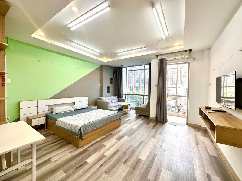 Cho thuê căn hộ 1 phòng ngủ cao cấp 40m2 full nội thất, có ban công - huỳnh mẫn đạt gần cầu thị nghè, bình thạnh giáp ranh quận 1