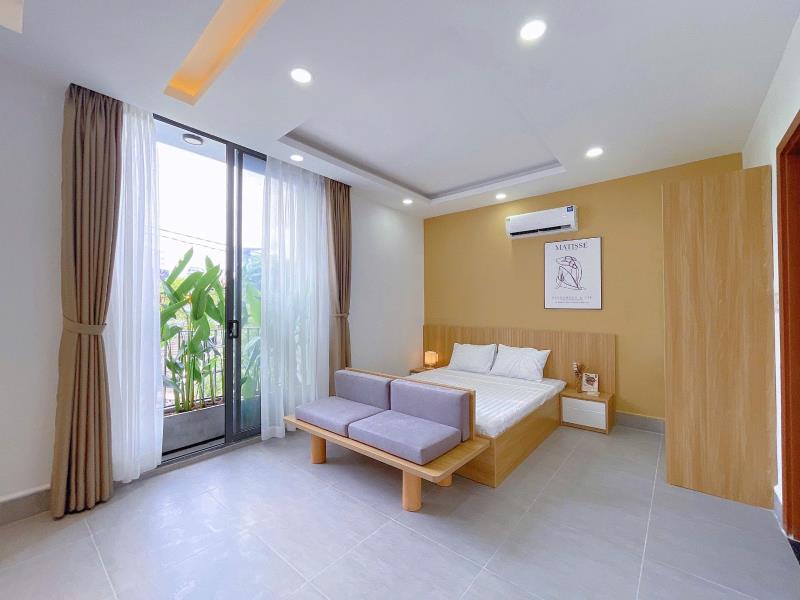 Cho thuê căn hộ 1 phòng ngủ bình thạnh, full nội thất, rộng rãi, thoáng mát, cửa sổ lớn, máy giặt riêng, gần quận 1, quận 3