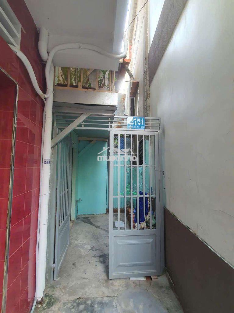 Hẻm bà hạt dt: 3x8 nhà 2 lầu
