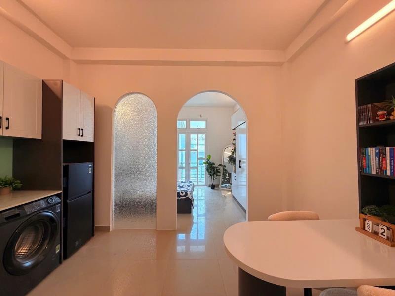 Cho thuê căn hộ 1pn tách bếp siêu đẹp thành thái quận 10 - ban công lớn, full nội thất xịn - Ảnh 3