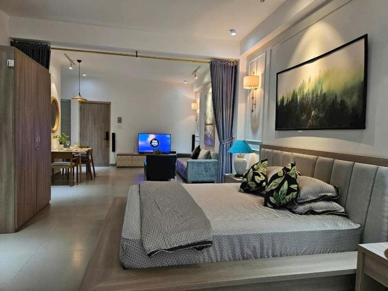 Căn hộ 1pn nội thất cao cấp ban công sân vườn - Ảnh 2