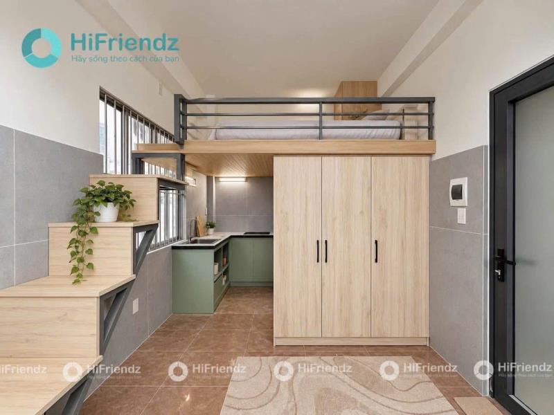 Cho thuê căn hộ gác lửng, cửa sổ lớn thoáng, full nội thất phan xích long, phú nhuận gần q1, q3
