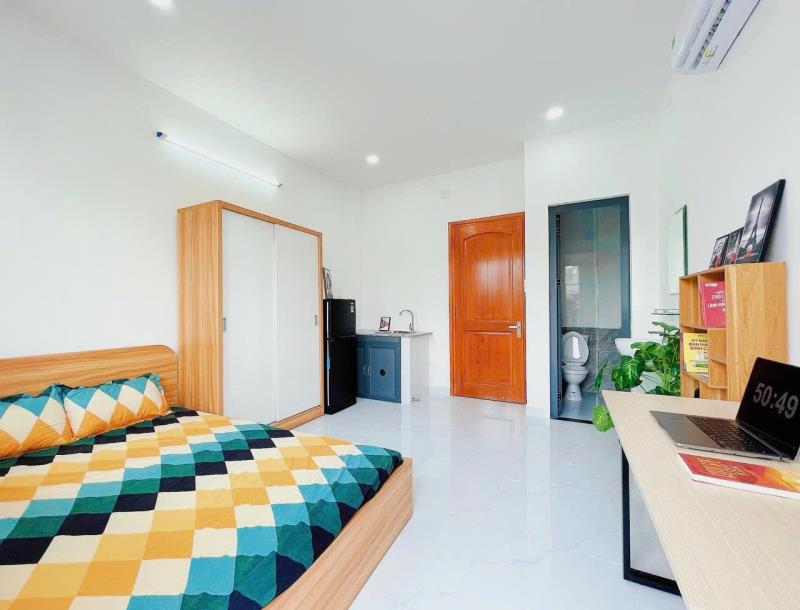 Cho thuê căn hộ dạng studio ban công - full nội thất | đi bộ 2’ qua đại học văn hiến - Ảnh 4