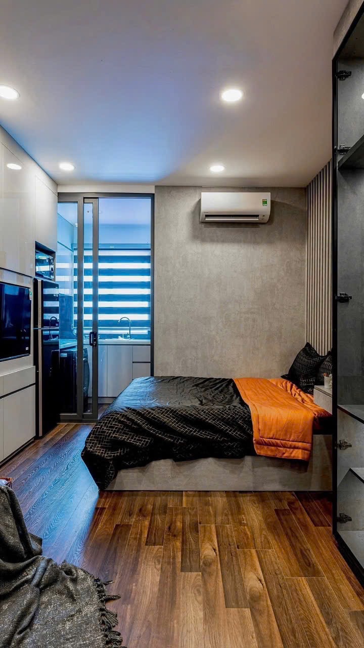 Không gian sống không đại trà -  căn hộ 1pn phong cách dark luxur ở phú nhuận gần sân bay - Ảnh 2