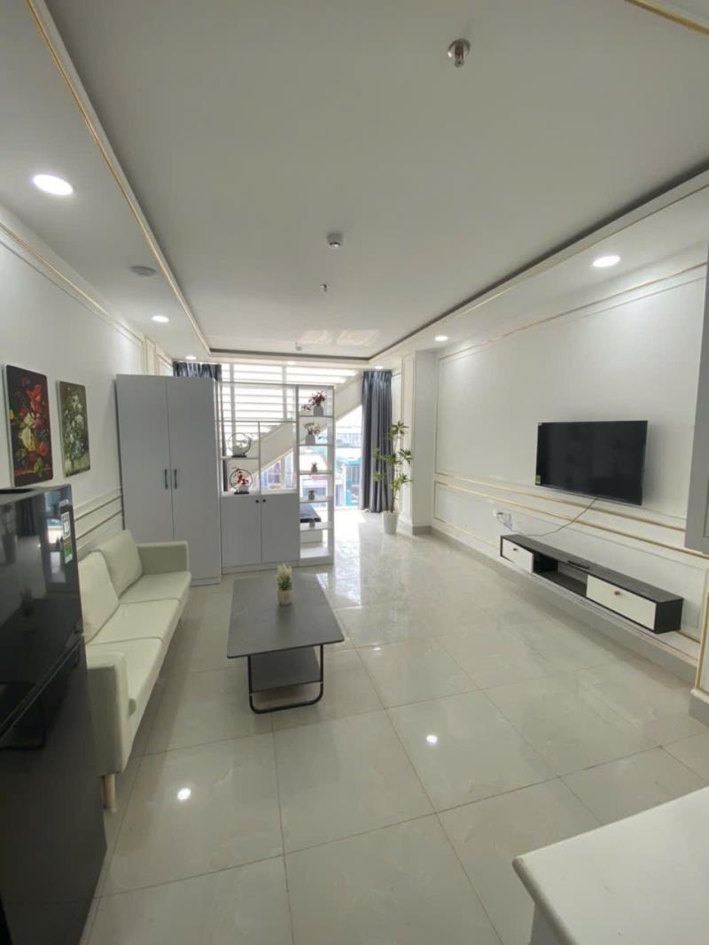 Cho thuê căn hộ thoáng rộng có máy giặt riêng, full nội thất, view toàn cảnh, khu vực bếp, wc riêng - điện biên phủ, bình thạnh gần hàng xanh - ***