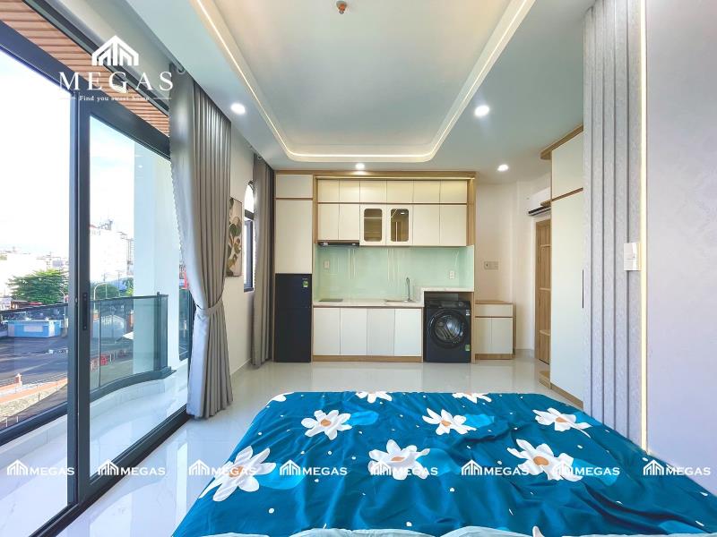 Cho thuê căn hộ studio cao cấp có ban công cực thoáng, full nội thất mới 100%