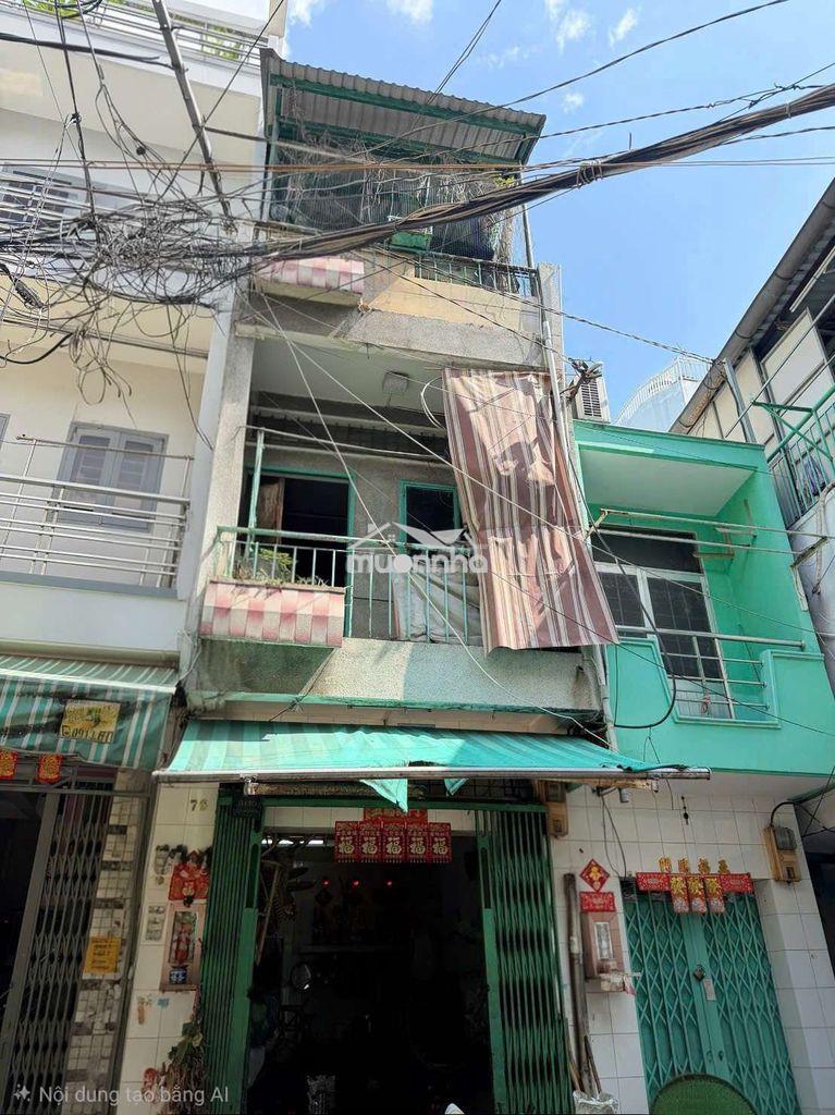 Nhà 3m x 9m trệt 2 lầu hẻm 6m phó cơ điều