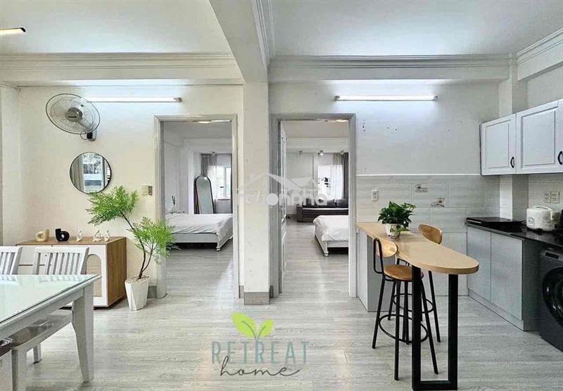 Cho thuê căn hộ 2 phòng ngủ full nội thất rộng 60m2 ngay đường 3/2-2pn